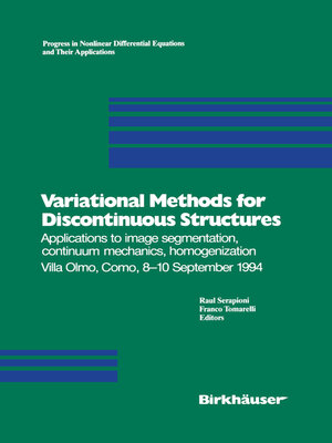 cover image of Variational Methods for Discontinuous Structures